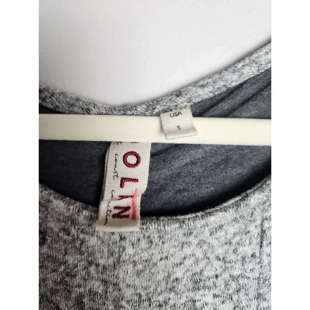 Dolan Left Coast Piper Womens Sweater Dress heathered gray sz S cozy, bonfire - Picture 5 of 10